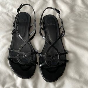 Stuart Weitzman black patent sandals